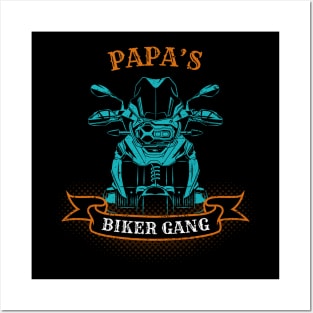 Papa's Biker Gang Father's Day Posters and Art